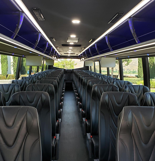 Charter bus reclining seats