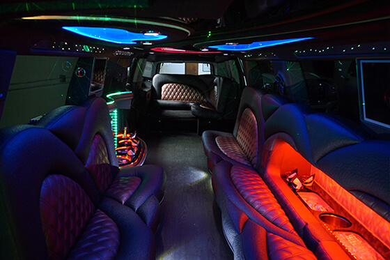 laser lights on limo