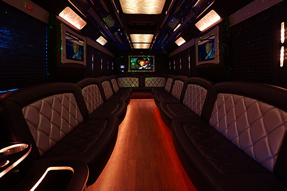 luxury party bus interior