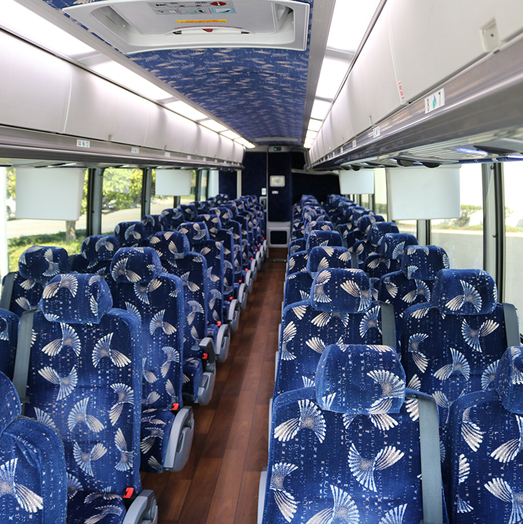 Charter bus interior